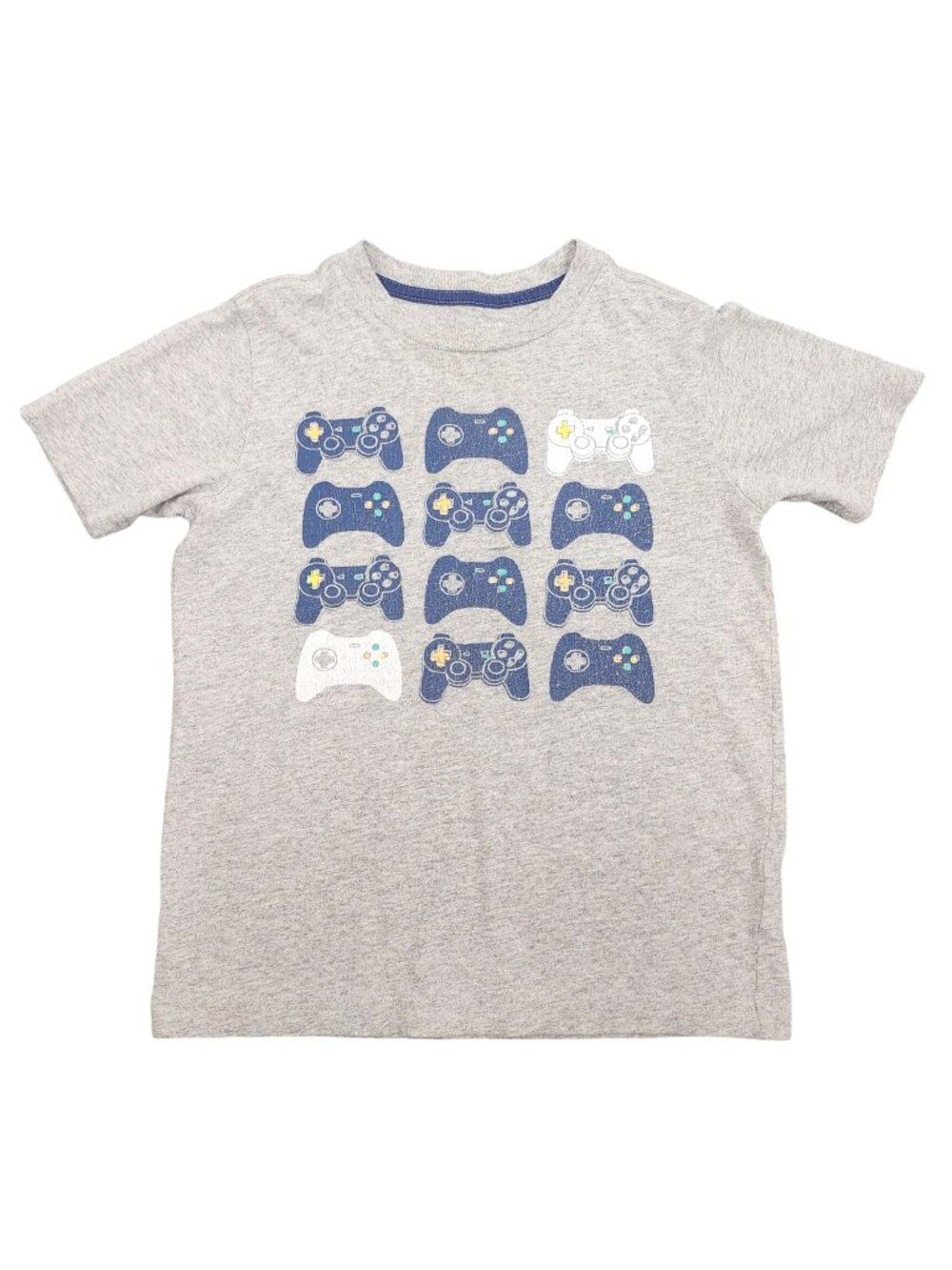 Kids Boys Girls Old Navy Gamer T-Shirt Tee Small 6-7 Grey Gaming Remotes